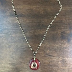 The Limited Orange Disk Pendant Necklace